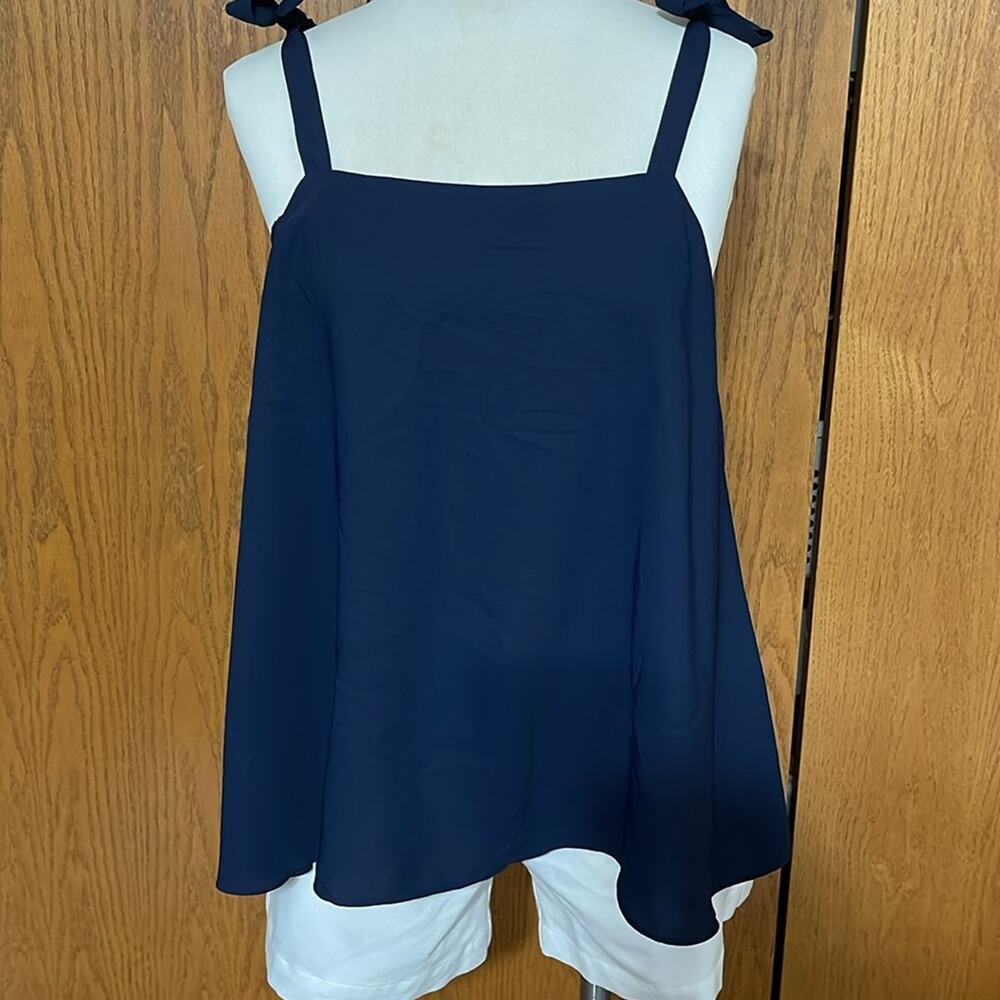 Banana Republic Navy Tie Strap Sleeveless Top Size M